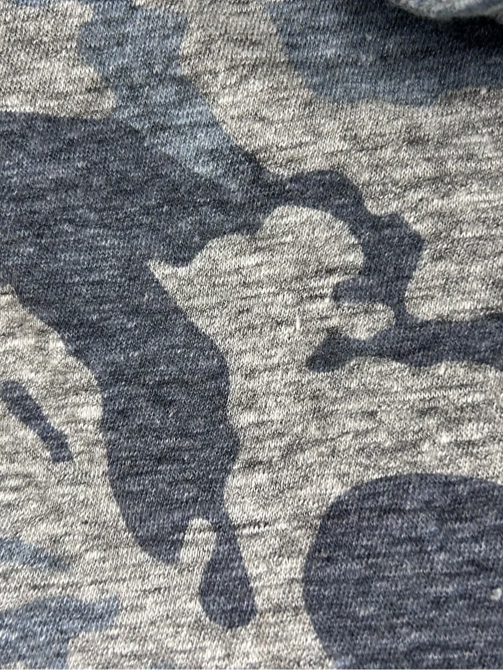 Zadig & Voltaire Awa Linen Blend Camo Tee Blue Grey Size Small - Picture 6 of 7